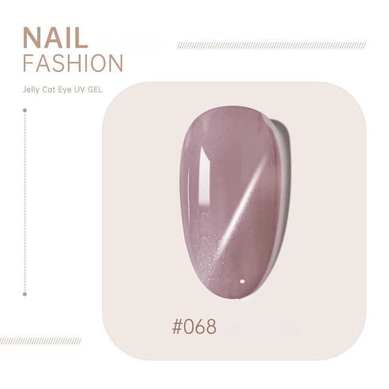 Ice Transparent Cat Eye Nail Polish Gel Full Set of Phototherapy Gel Nail Polish Color Gel