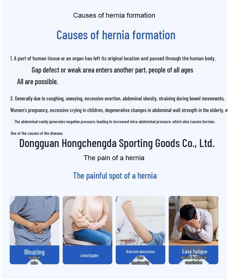 Double-Sided Inguinal Hernia Support Belt for Adults