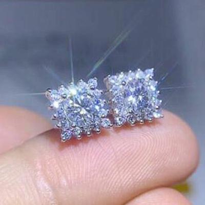 Neue einfache quadratische Zirkonia-Ohrstecker, zarte Hochzeits-Ohr-Accessoires für Frauen, neuer Statement-Schmuck
