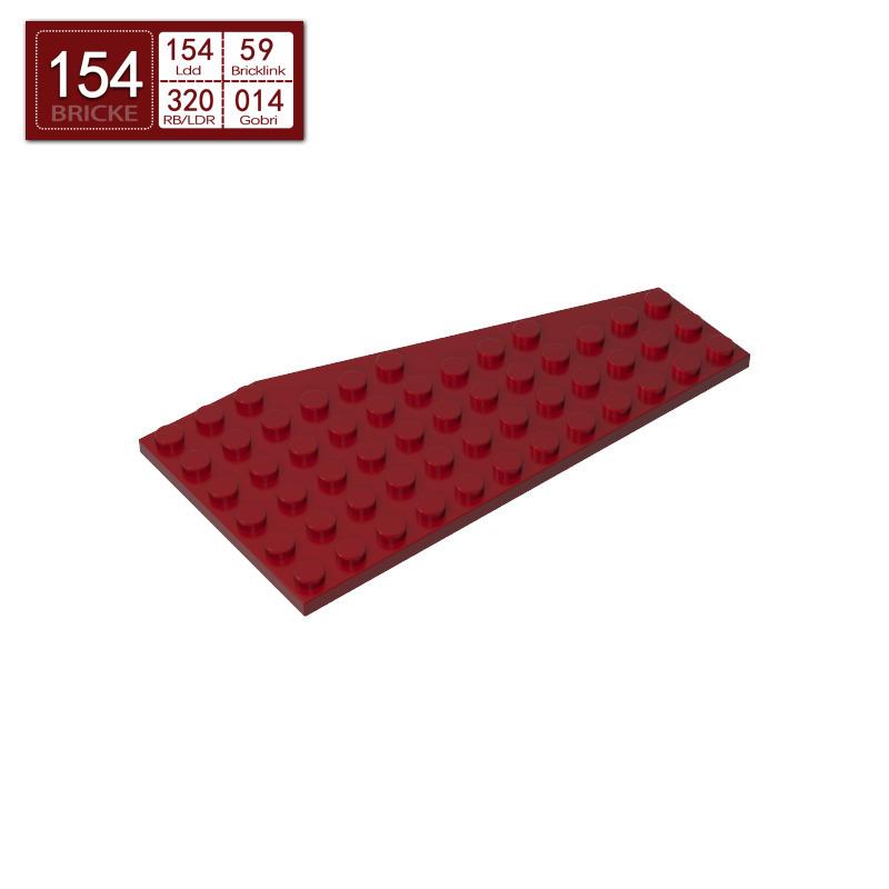 BRICKE 30355 6x12 Left Wedge Plate Building Block, LEGO-Compatible MOC Accessory 50g (~6 pcs) кирпич красный