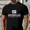 Interflug Deutsche Demokratische Republik Graphic Motorcycle T-Shirt Men Hip Hop Unisex Casual