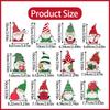 Christmas Tree Decorations Wooden Decorative Hangable 12 Pieces Decorative Christmas Pendant Santa Claus Decor For Indoor Home