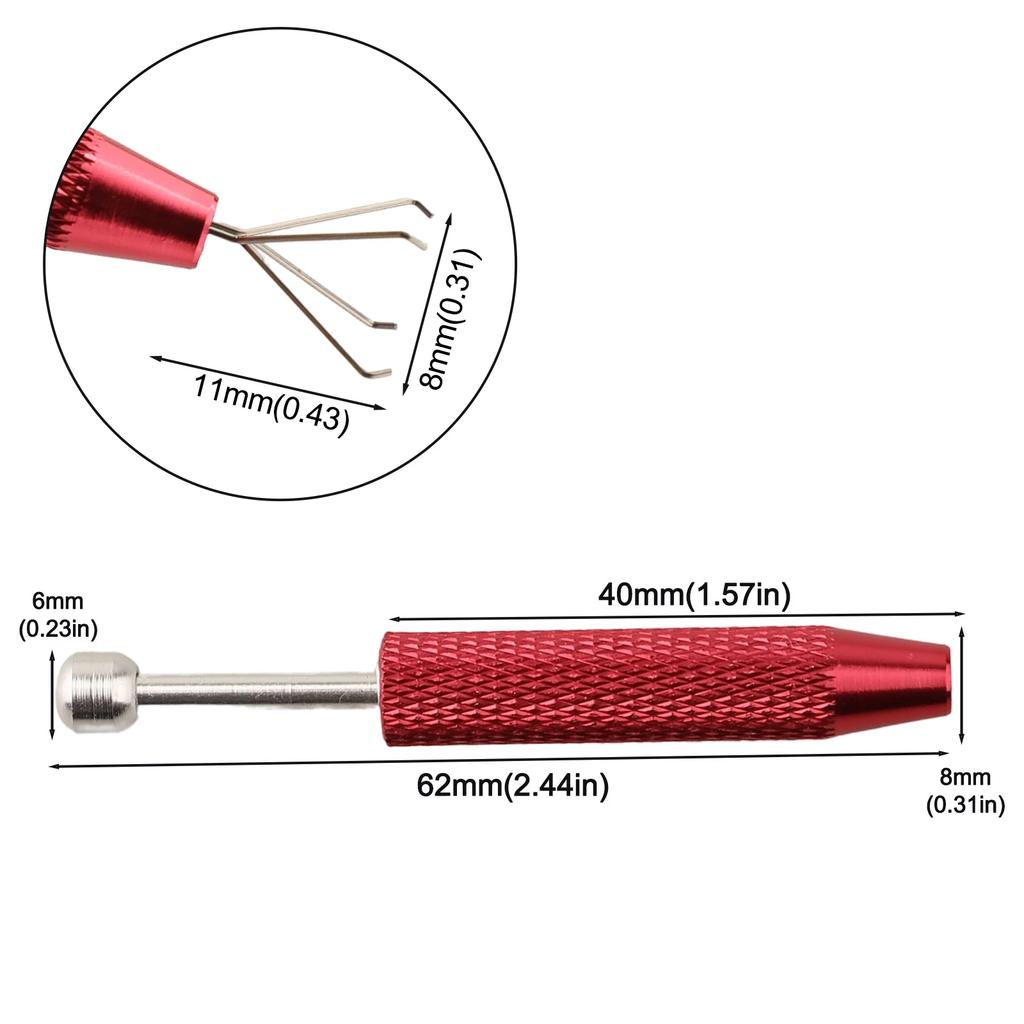 Ferramenta Pegadora de Joias com 4 Garras Pegador de Componentes Eletrônicos Pinça de Garra para Pedras Preciosas Chip Pick-up Pen Ferramenta Manual de Reparo Eletrônico