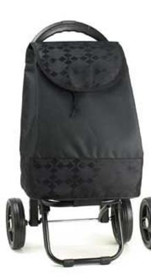 Shopping Adjustable Trolley Valentino Viscani Cart, Nylon, Etc., 4-level Bar, Cold/hot Storage, (VALENTINO VISCANI) (black/black)