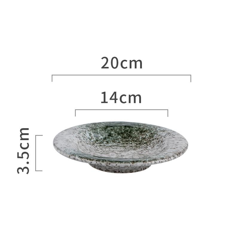 Vintage Ceramic Dinner Plate Thick Soup Plate Pasta Plate Salad Plates Dessert Dish Snack Plates Restaurant Specialty Tableware