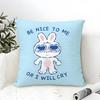 Cute Cartoon Animal Companion Patterns Pillow Case Cotton Linen Fabric Square Zipper Pillowcase Home Decorative Living Room