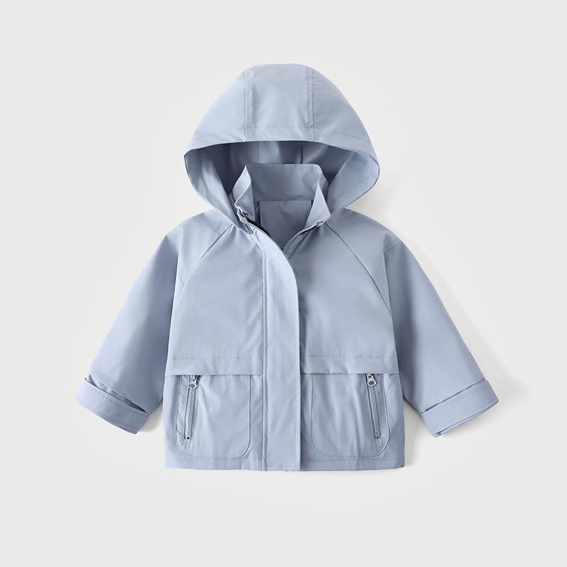 

Children s Waterproof Hooded Windbreaker Jacket for Outdoor Casual Wear 110