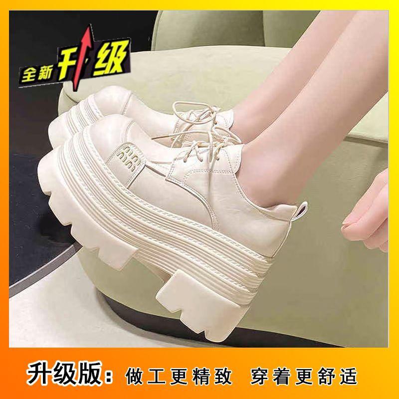 

Одиночная обувь маленький человек выше и худее ретро британский стиль толстая подошва маленькие кожаные туфли женские новые осенне-зимние модели 40 bottom thickness 6cm