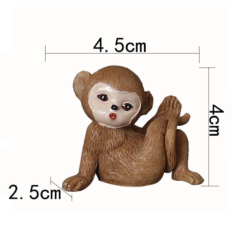 Creative Small Cute Resin Animal Shape Flower Pet Figure Diy Micro Landscape Doll Ornament