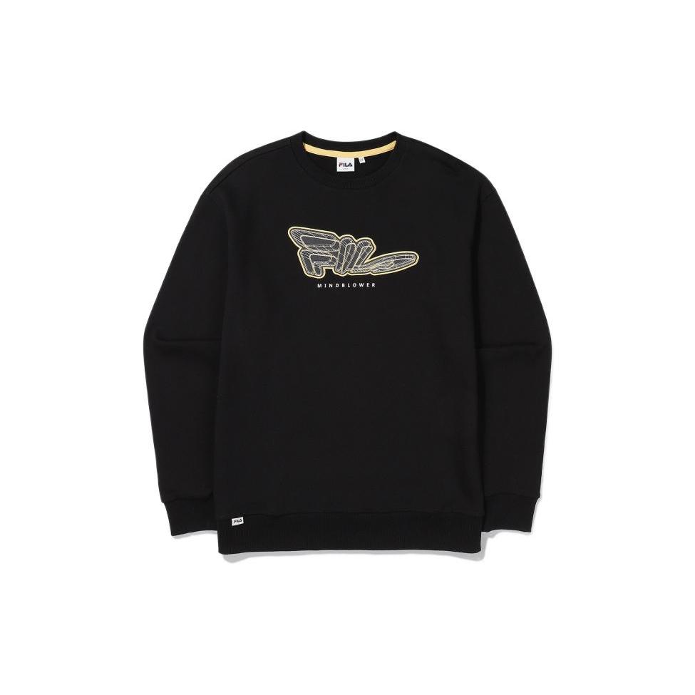 FILA Sweatshirts Unisex Black Crew Neck Moderate Regular FS2POE3112X-BLK 105