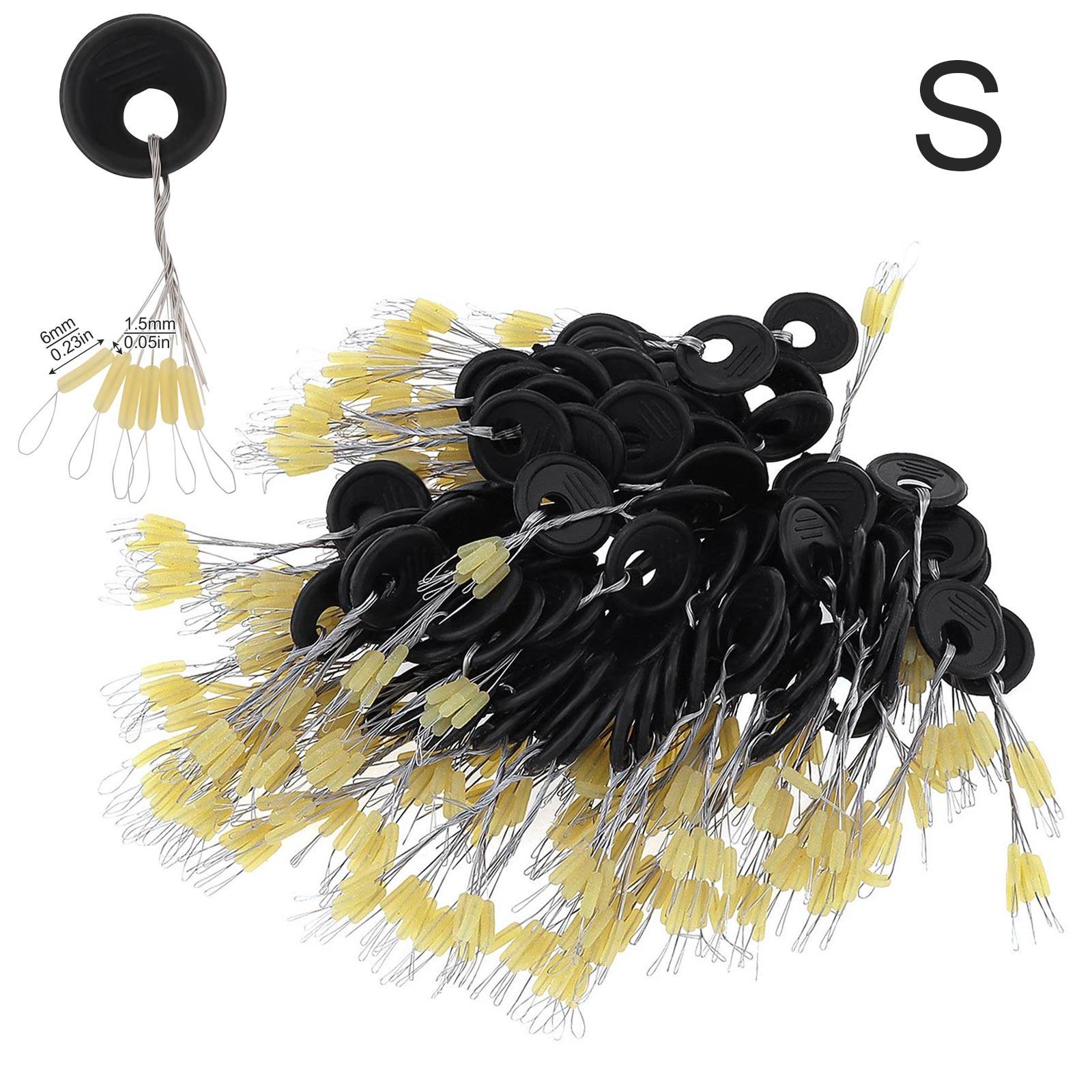 

600Pcs Cylindrical Yellow Rubber Line Stops, LMS Float Bobber Stoppers Universal Fishing Line Accessories for Freshwater Saltwater Angling Use S