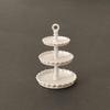 Handmade Cake Stand Miniatures Three-layer Dollhouse Model Mini Dessert Cake Stand  Birthday Gift
