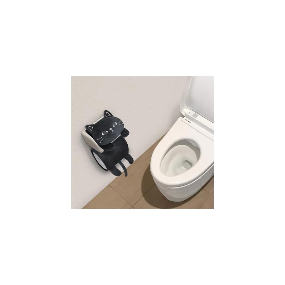 Mimitts Cat Plush Toilet Paper Holder Cute Cat Cover for Bathroom Decor