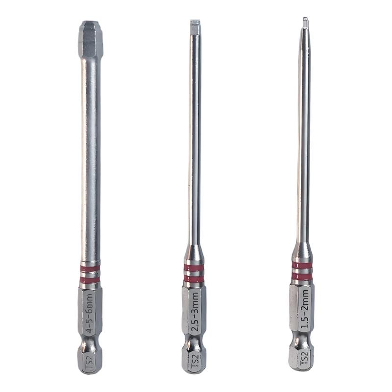 3/6Pcs Pagoda Shaped Hex Screwdriver Bit Strong Magnetic Electric Screwdriver Bits High Strength Magnetic Driver Bits
