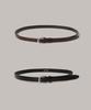 LAMINEZ 20Mm Basic Leather Belt - 2 Colors (Silver)