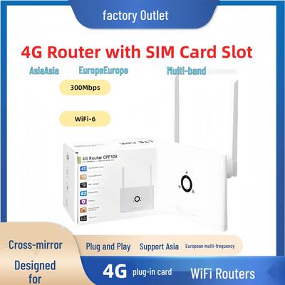 4G LTE Wireless Router with SIM Card Slot for Home WiFi Sharing