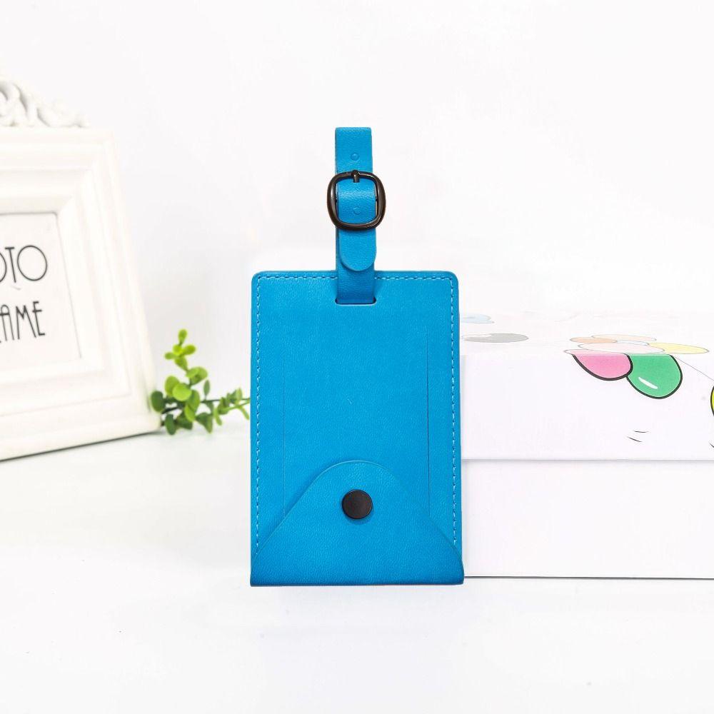 Portable Multicolor Baggage Tag Anti-lost Leather Airplane Suitcase Tag Travel Luggage Tag