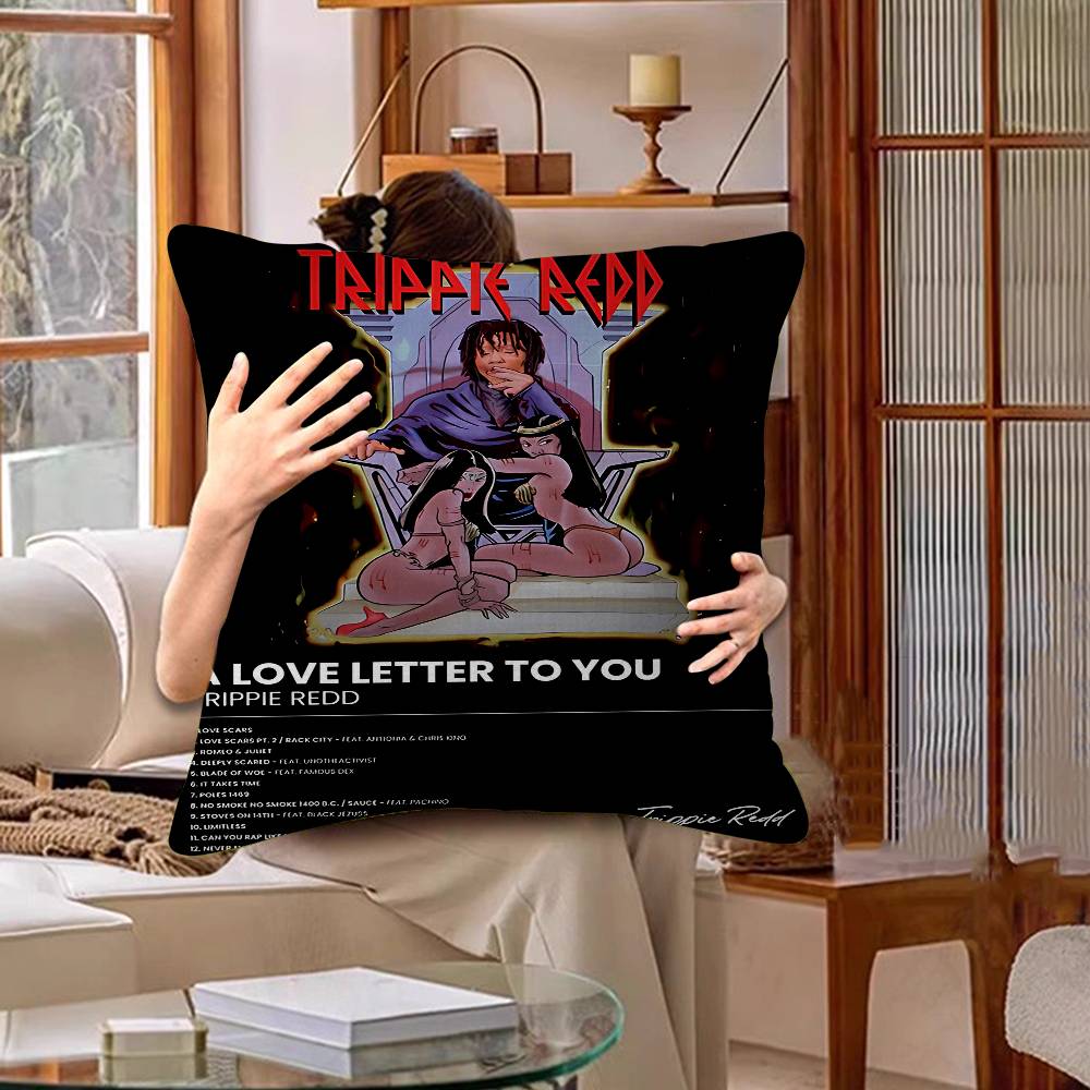 Trippie Rapper Singer Redd Cushion Cover Pillow Cover Decor Pillowcase Printed Cushion Case For Couch