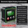 Magnetic Digital Inclinometer with 360-Degree Laser Level & Protractor