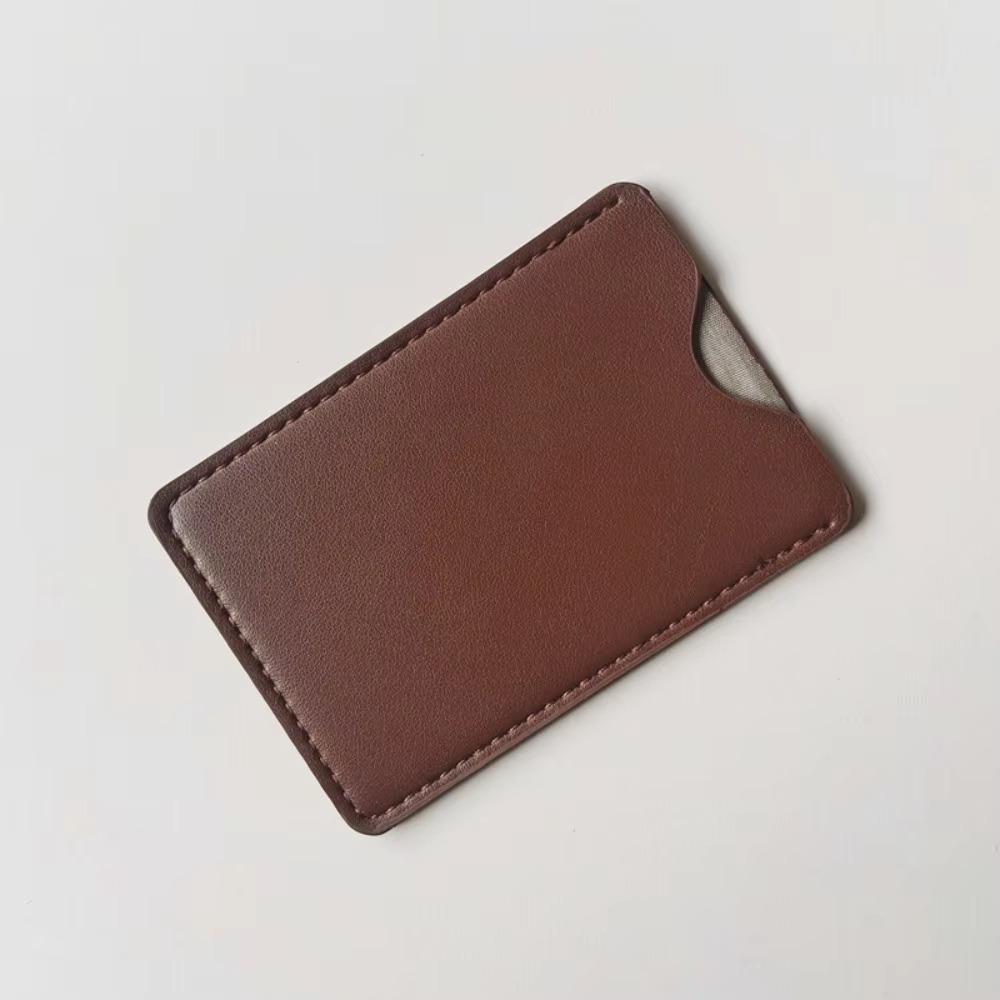 Ultra-Thin RFID Card Holder RFID Blocking PU Leather Credit Card Sleeve Soft Lining Anti-Demagnetization Leather Card Sleeve