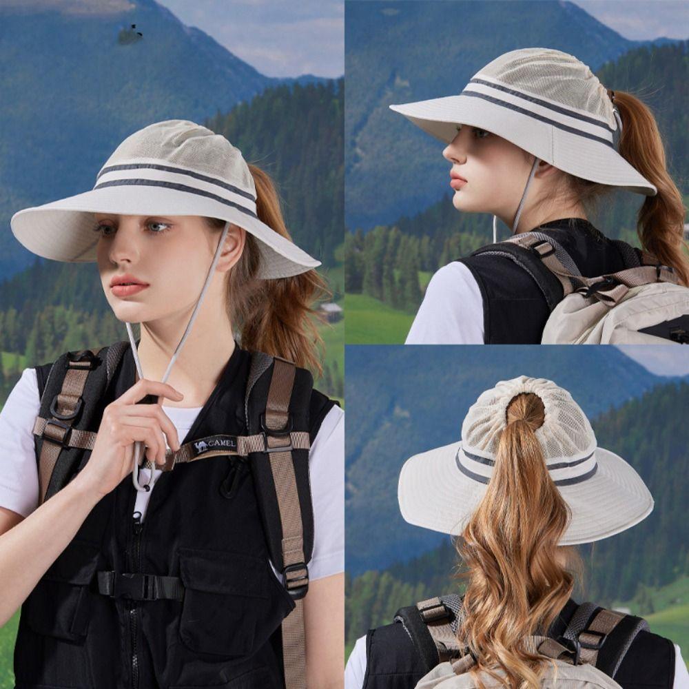 

UV Protection Fishing Hat Mesh Fisherman Cap Fashion Outdoor Sun Hat Hiking бежевий