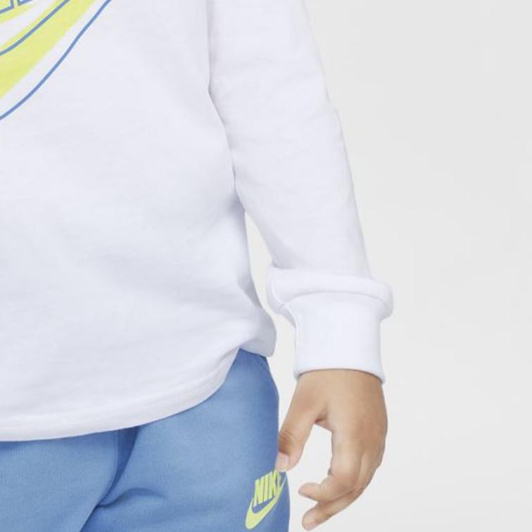 Nike Long Sleeve T-Shirt Comfortable Soft Fitting Lightweight Baby Tops Bold-Blue IH0963-466