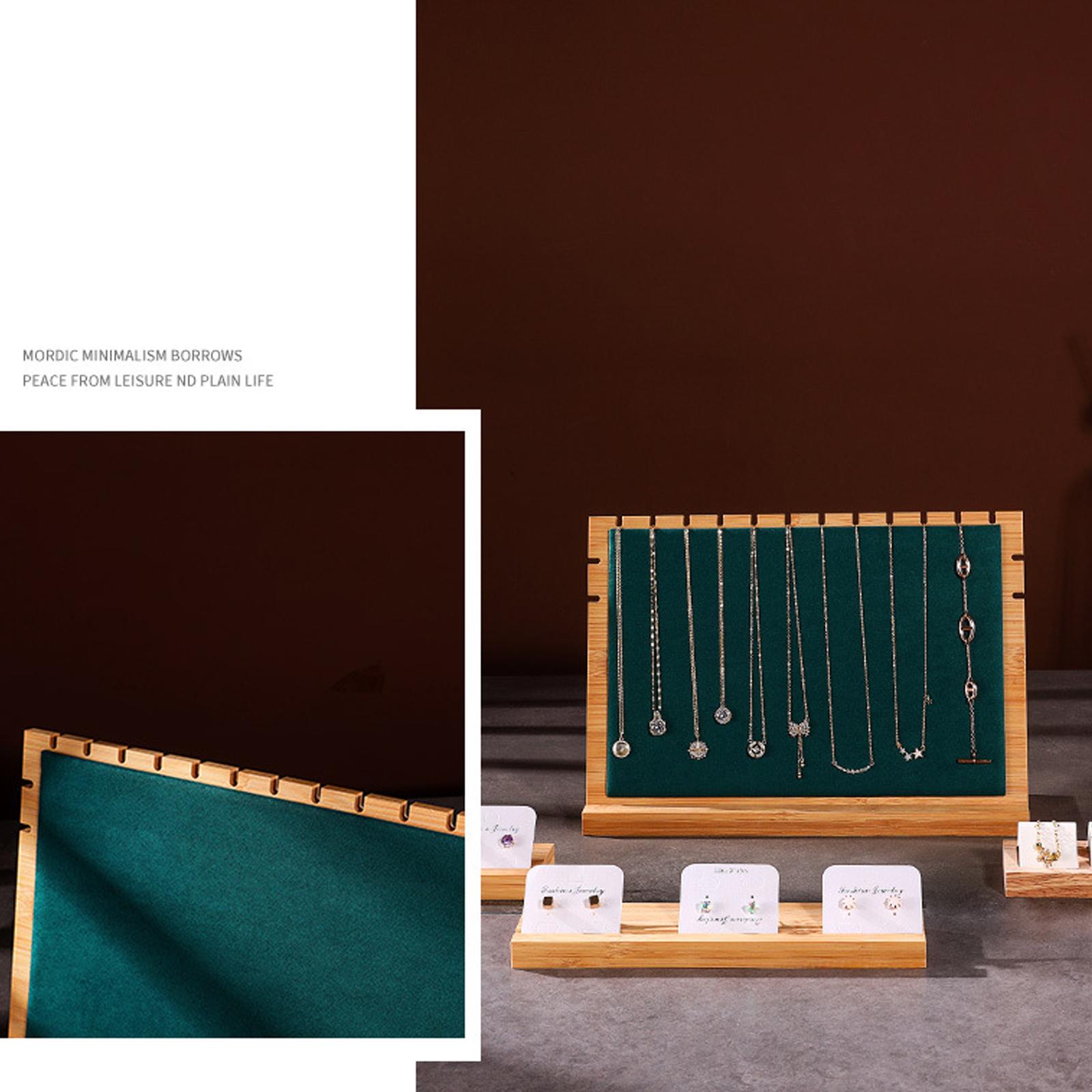 

Bamboo Necklace Display Stand Multipurpose Safe Sturdy Exquisite Jewelry Display Stand for Store Home
