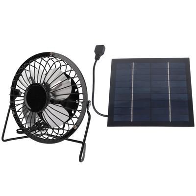 5W Mini-Solarpanel-betriebener USB-Kühleisenventilator Powerbank-Ventilator für das Home Office im Freien