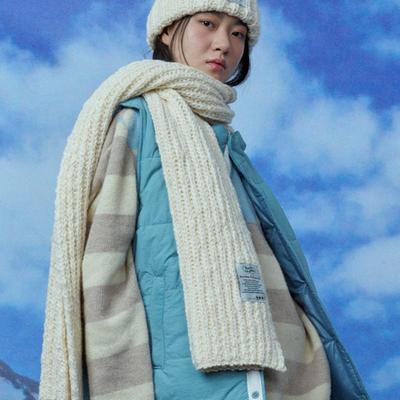 HALFNA MUFFLER BEANIE SET IVORY