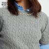 Teenie Weenie Women's Short Sleeve Cable Knit Sweater