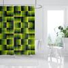 Tende da Doccia con Motivo a Mosaico Blu Tenda da Bagno Impermeabile in Poliestere Geometrica per Bagno Decorazione della Casa Tenda con Ganci