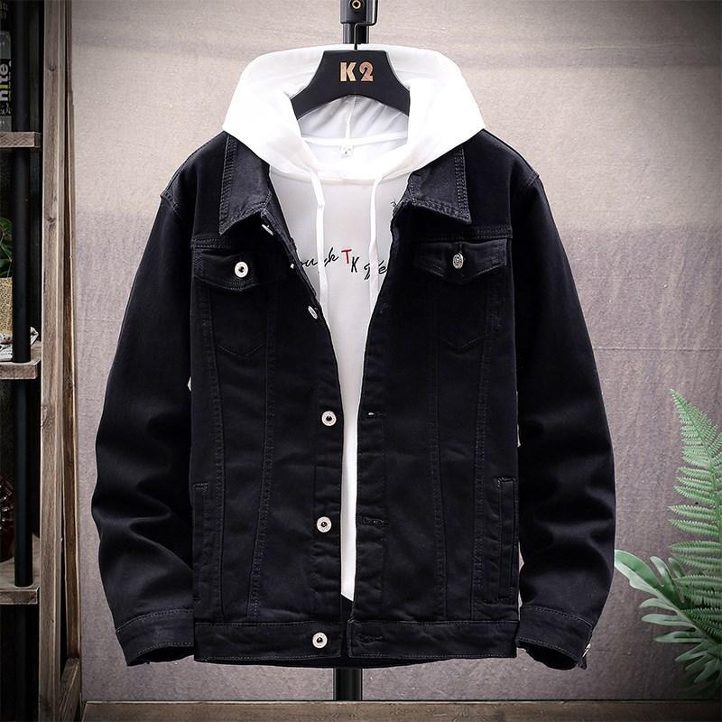 Jesienna i Zimowa Koreańska Dopasowana Kurtka Męska Nowa Codzienna Dżinsowa Kurtka Męska Kurtka Robocza