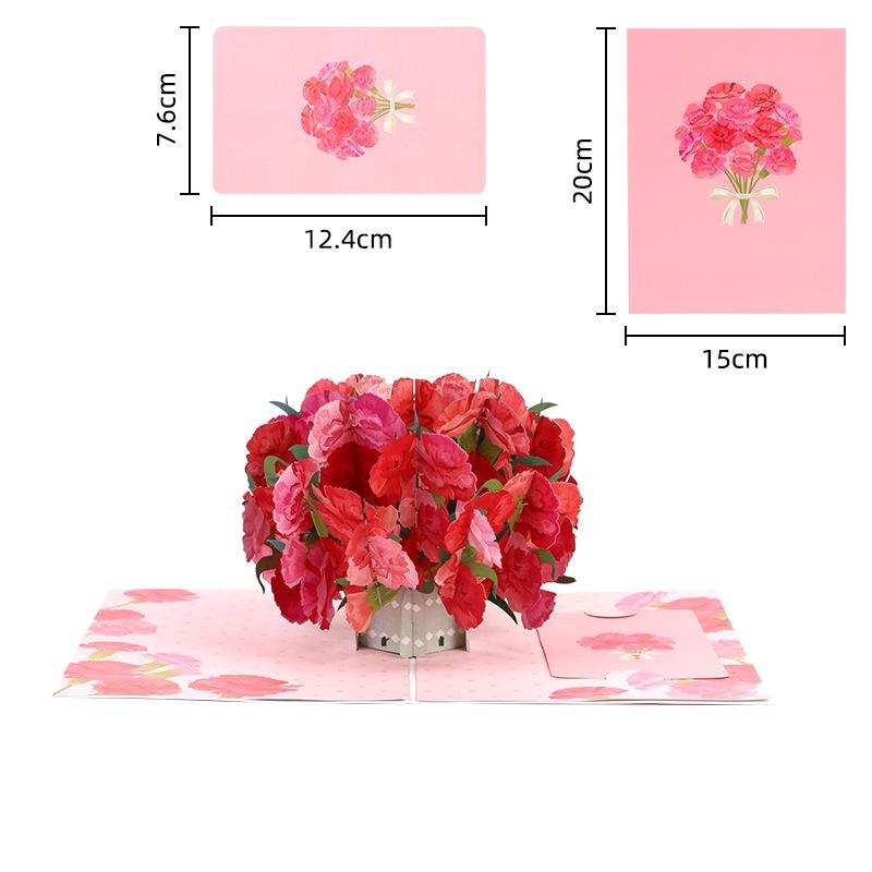 Popular 3D Handmade Christmas Bouquet Greeting Card