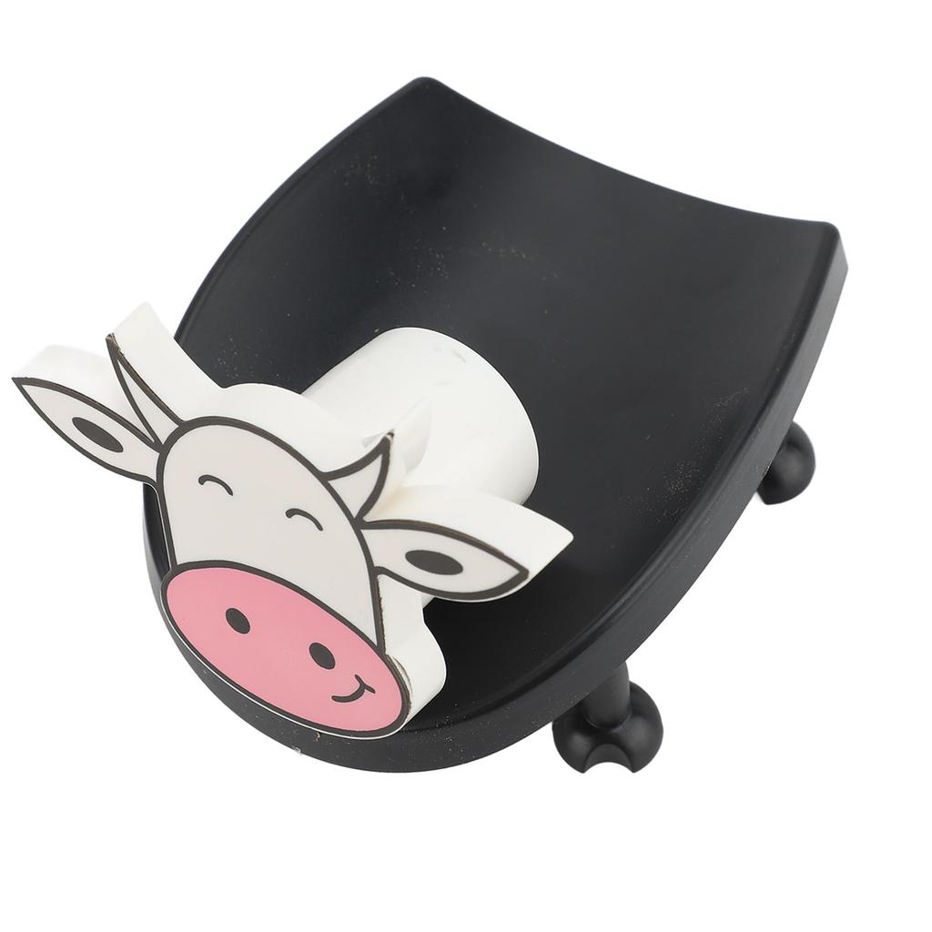 Cow Toilet Roll Holder Plastic Easy Using Decorative Tissue Paper Roll Storage Basket for Bathroom