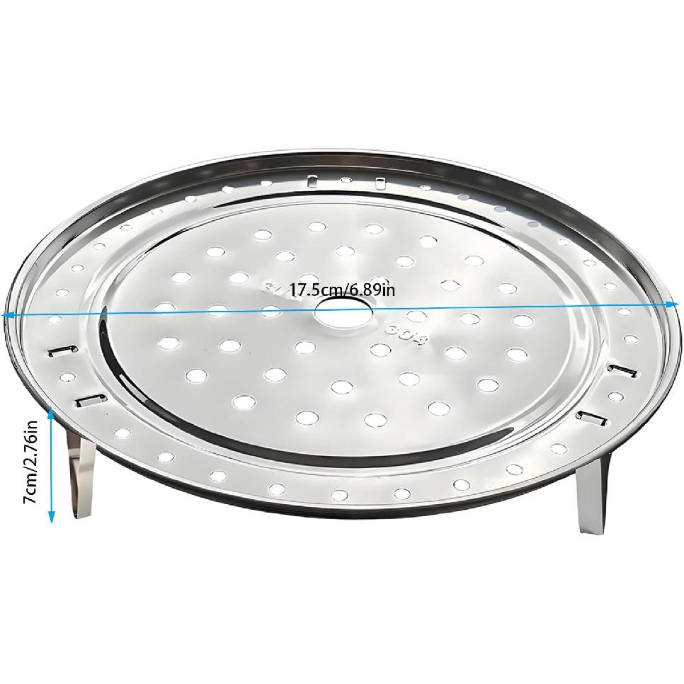 Steamer Rack, 6.89 Inch/17.5cm Detachable Legs 304 Stainless Steel Steaming and Cooling Rack Basket Holder for Pressure Cooker Pot and Pan