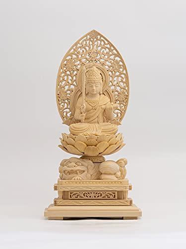 Seated Manjusri Bodhisattva Wooden Statue, 22.5cm (cypress Wood) - Guardian Deity of the Chinese Zodiac, for Those Born In the Year of the Rabbit