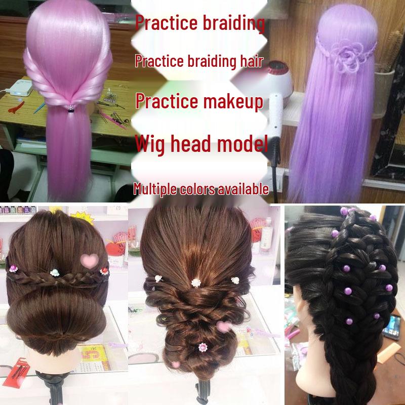 Wig Mannequin Head for Braiding, Styling, and Makeup Practice