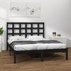 VidaXL Bed Frames Black Solid Pine Wood 200x200 Cm 3105494