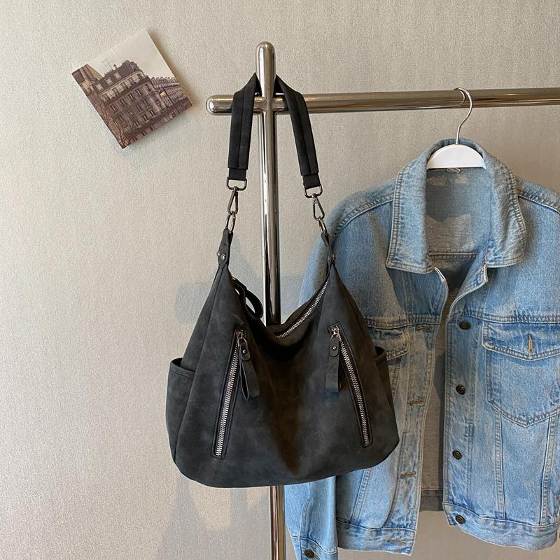 Simple Solid Color Women's Shoulder Bag, Large Capacity Handbag, Soft Pu Leather Tote Bag, Women's Casual Handbag, New Style