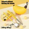 1 Buc/1 Set Set Ustensile de Călătorie Banană cu Bețișoare Lingură Reutilizabil Birou Școală Camping Exterior Camping Drumeții Picnic Kit Portabil Tacâmuri