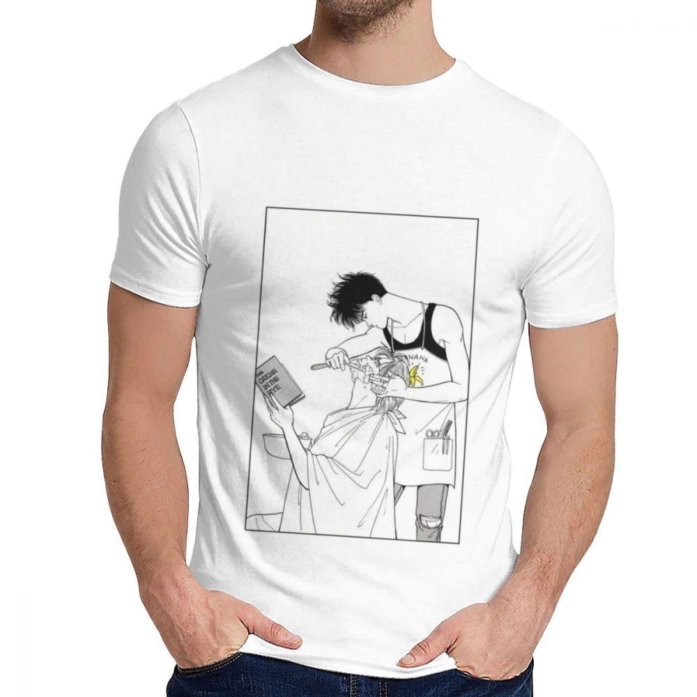 Harajuku Fish Anime Japanese Crime Ash Eiji Manga T Shirt For Man Crazy Organic Cotton