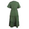 Plus Size Women's Big Size Polka Dot Casual v-Neck Elegant Hem Midi Dresses