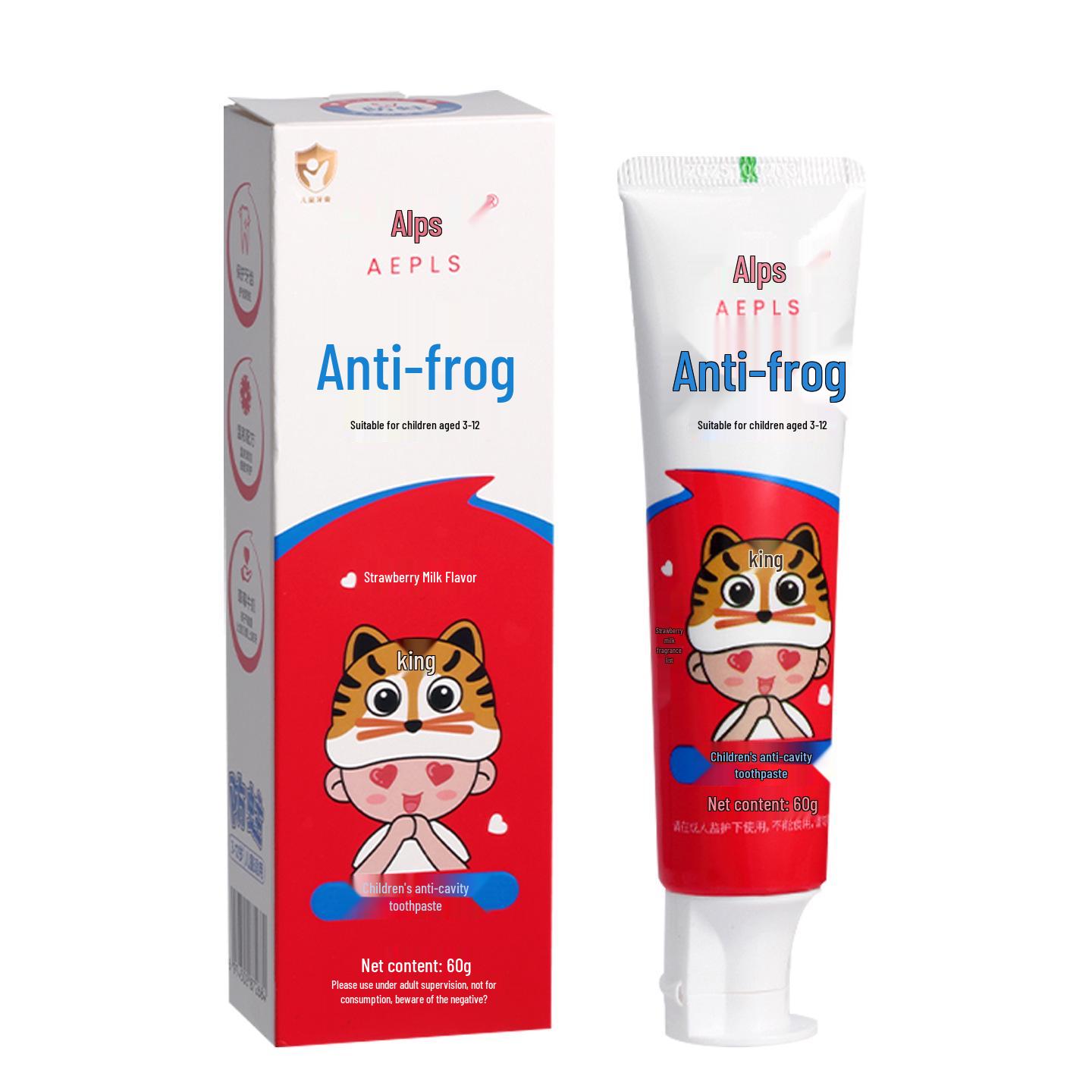 

Alps Strawberry Anti-Cavity Children s Toothpaste, Gentle Cleaning for Ages 3-12, 60g