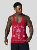 YoungLA Gold's Buntes Etikett Baumwolle Herren Ärmelloses Fitness-T-Shirt
