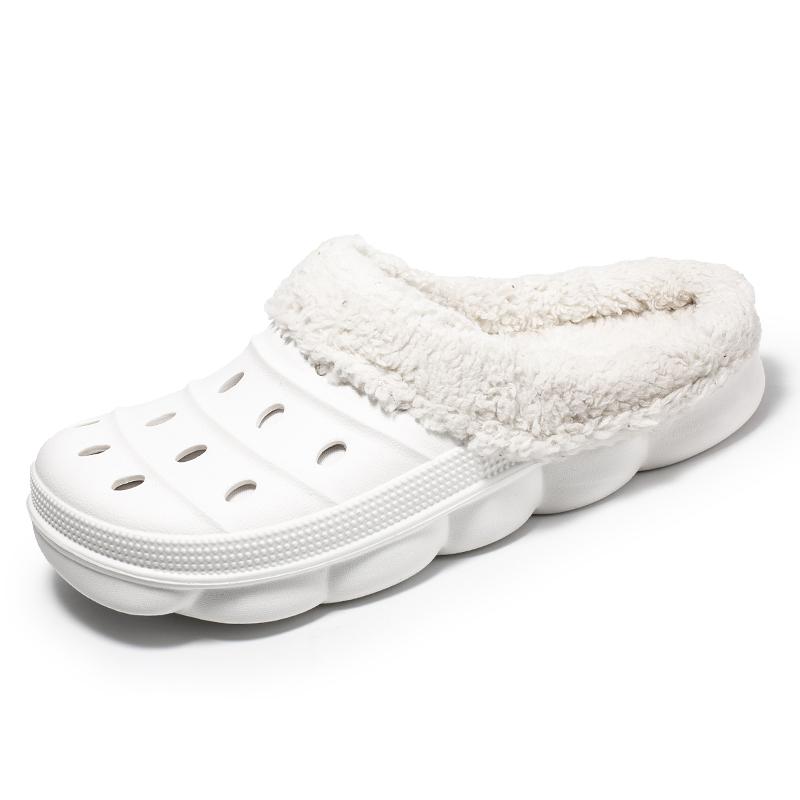Winter Men Women Slippers Warm Furry Slippers Unisex Ccise Indoor Home Cott Shoes Men Casual Fluff Slides Plush Fur Clogs 45