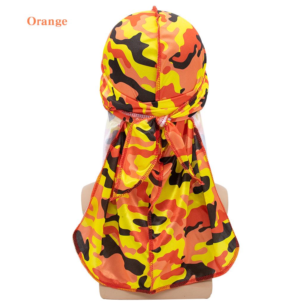 Camouflage-Print Langschwanziges Piratenhut-Durag zum Haarschutz