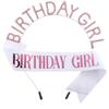 Sparkly Tiaras Birthday Girl Headband Sash Set Sparkling Tiaras Hair Hoop