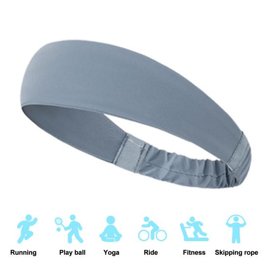 Men Women Running Headband Solid Color Elastic Fashion Workout Headband Moisture Wicking Breathable Gym Sweat Band Fitness Yoga