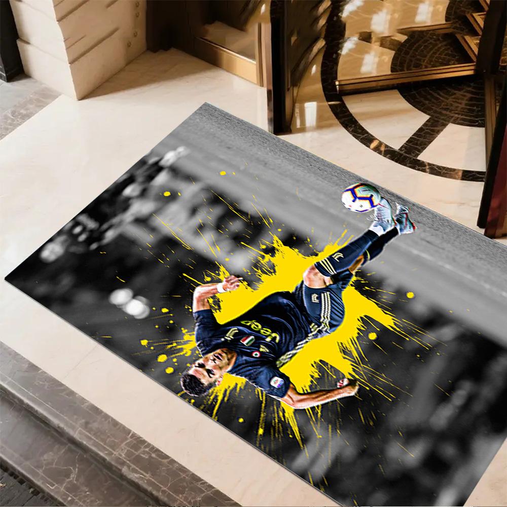 Ronaldo's Juventus Celebration Floor Rug Office Rug Perfect for Dining Room Playrooms Hallway Living Rooms Anti-slip Rug Decorate Offices