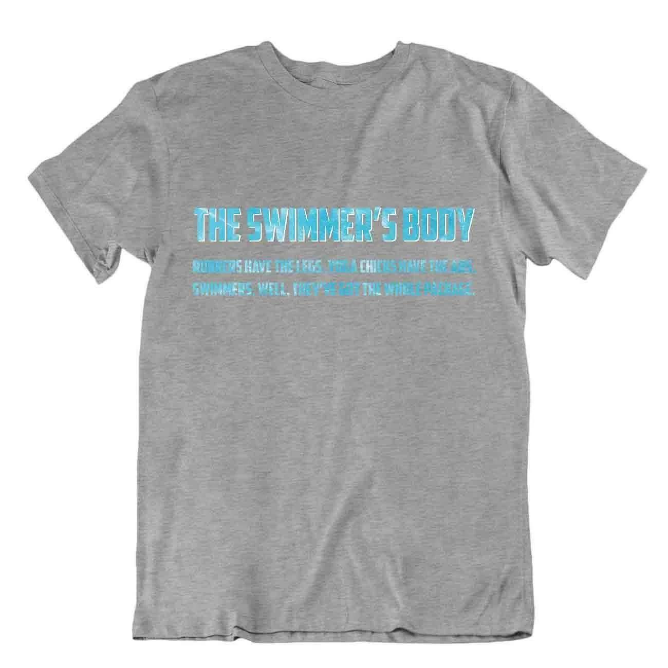 Swimming Body Tee Novelty Slogan Nerd Tshirt Teacher Joke Shirt 3XL